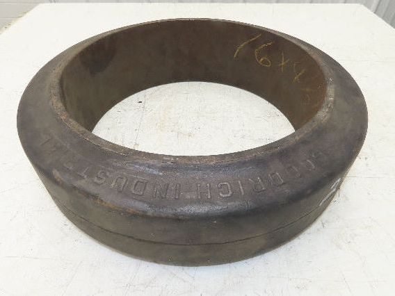 Goodrich 16x4-1/2x12 Forklift Tire Smooth Solid Press-on Black