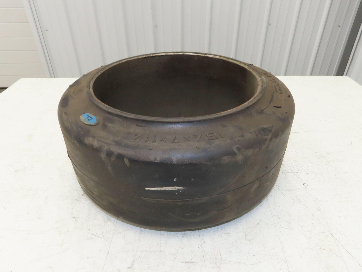 Industrial Limited 16.25x7x11.25 Forklift Tire Smooth Solid Press Black Lot of 2