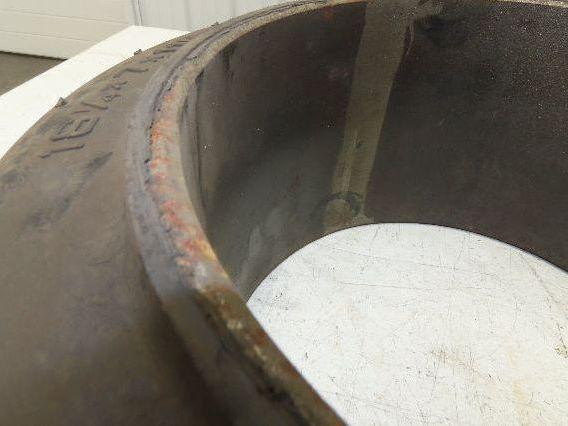 Industrial Limited 16.25x7x11.25 Forklift Tire Smooth Solid Press Black Lot of 2