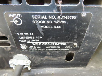 Miller S-64 Mig Welder Wire Feeder 24V Series 60 Millermatic Single Spool