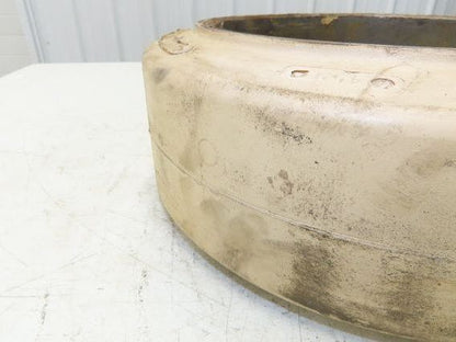 Cat Caterpillar 14x5x10 Forklift Tire Smooth Solid Press-on White Non-Marking