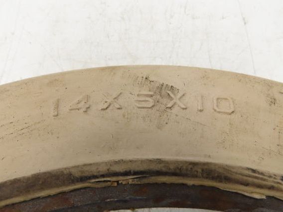 Cat Caterpillar 14x5x10 Forklift Tire Smooth Solid Press-on White Non-Marking