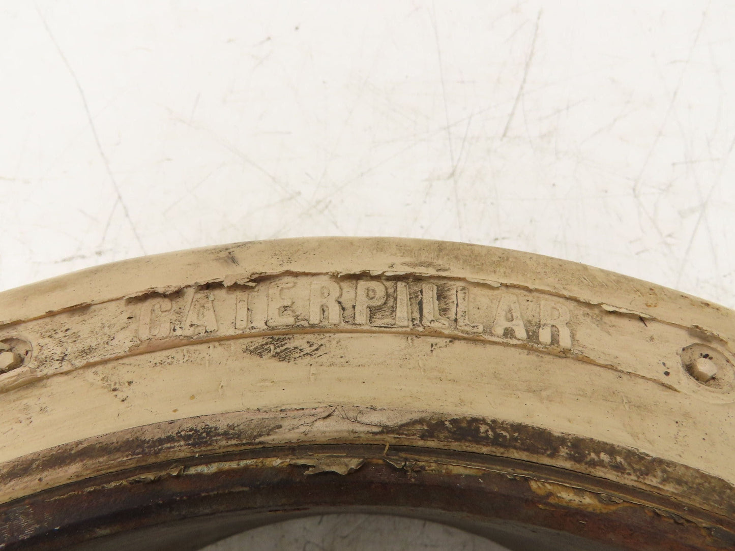 Cat Caterpillar 14x5x10 Forklift Tire Smooth Solid Press-on White Non-Marking