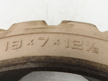 Cat Caterpillar 18x7x12-1/8 Forklift Tire Traction Solid Press-on White Non-Mark