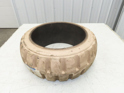 Cat Caterpillar 18x7x12-1/8 Forklift Tire Traction Solid Press-on White Non-Mark