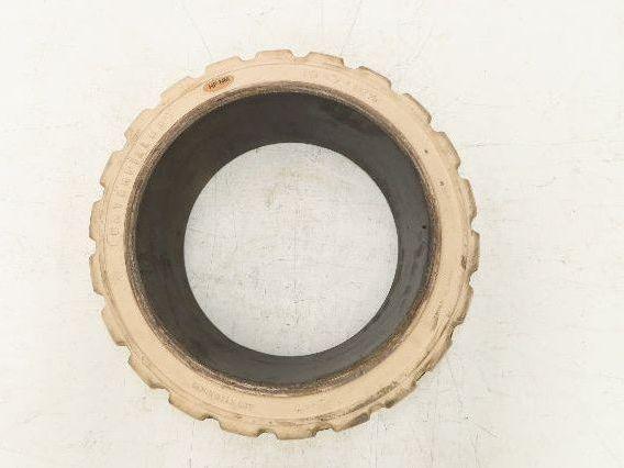 Cat Caterpillar 18x7x12-1/8 Forklift Tire Traction Solid Press-on White Non-Mark