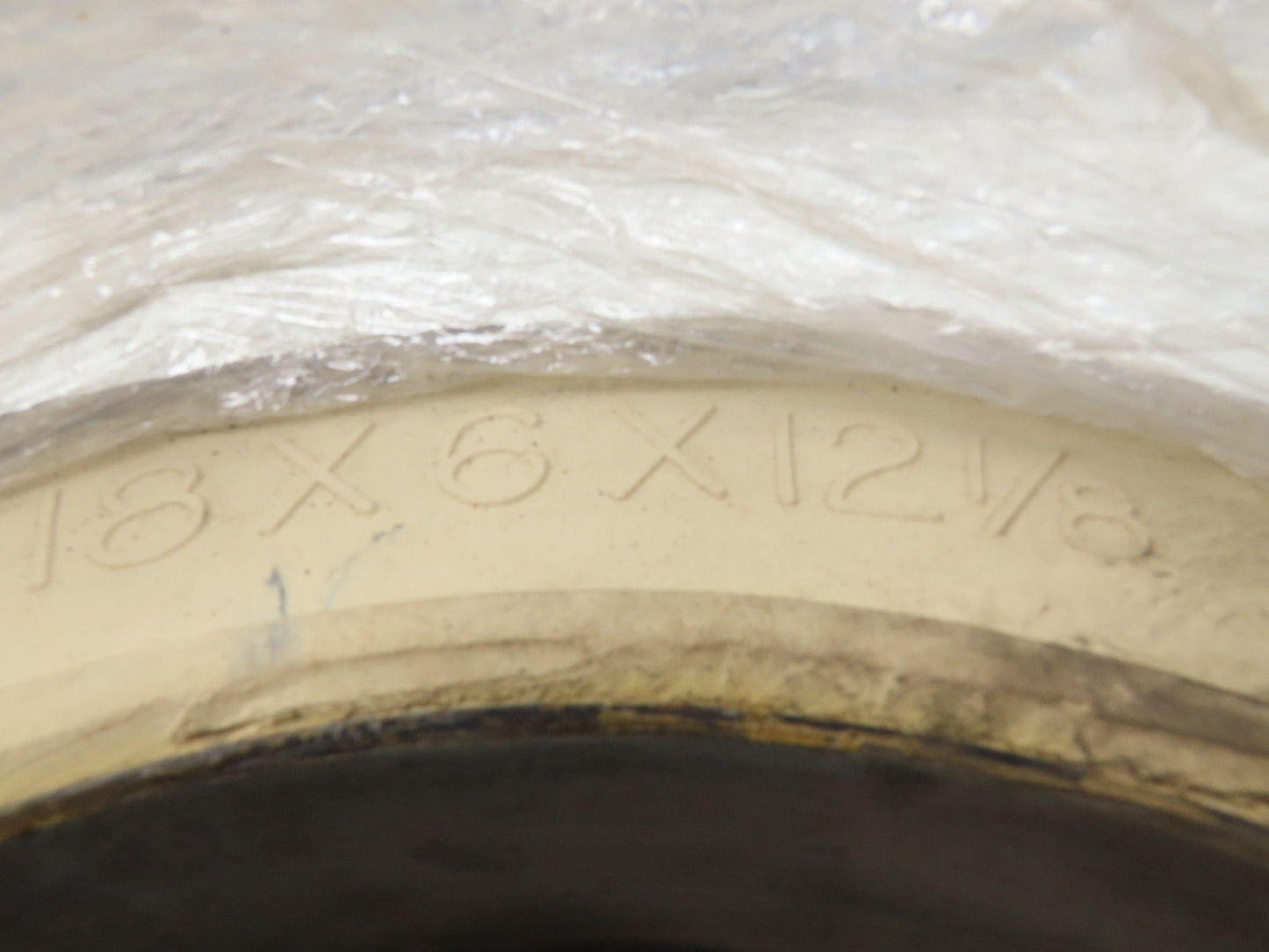 Maine Tire 18x6x12-1/8 Forklift Tire Smooth Solid Press-on White Non-Marking