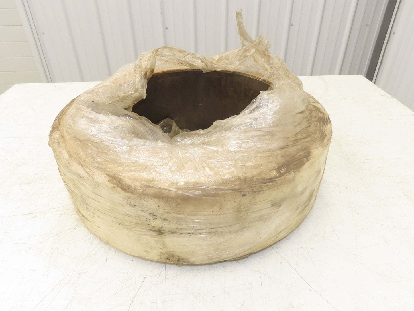 Maine Tire 18x6x12-1/8 Forklift Tire Smooth Solid Press-on White Non-Marking