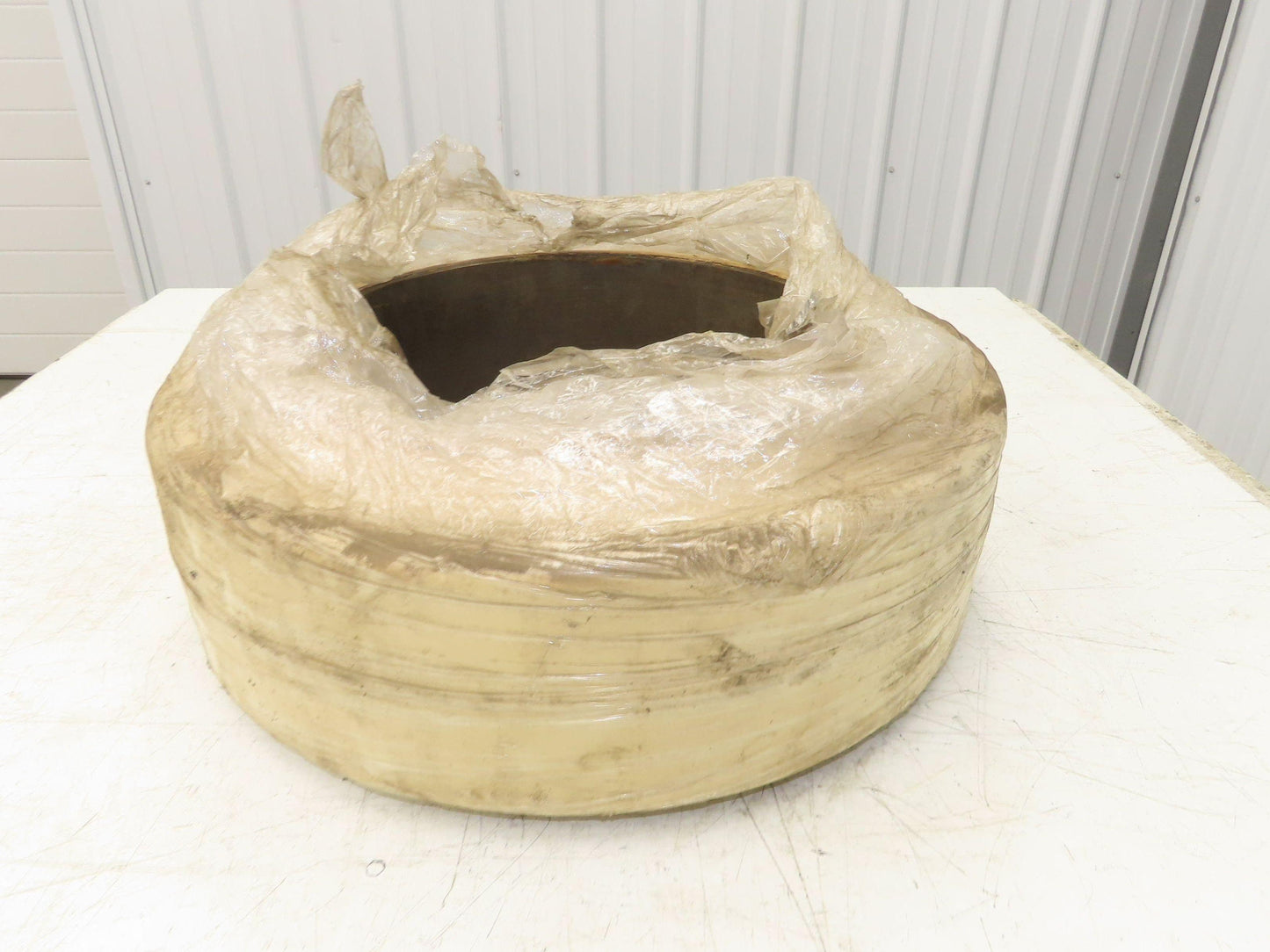 Maine Tire 18x6x12-1/8 Forklift Tire Smooth Solid Press-on White Non-Marking