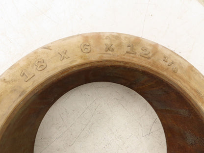 Monarch 18x6x12-1/8 Forklift Tire Smooth Solid Press-on White Non-Marking