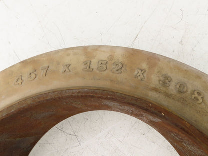 Monarch 18x6x12-1/8 Forklift Tire Smooth Solid Press-on White Non-Marking