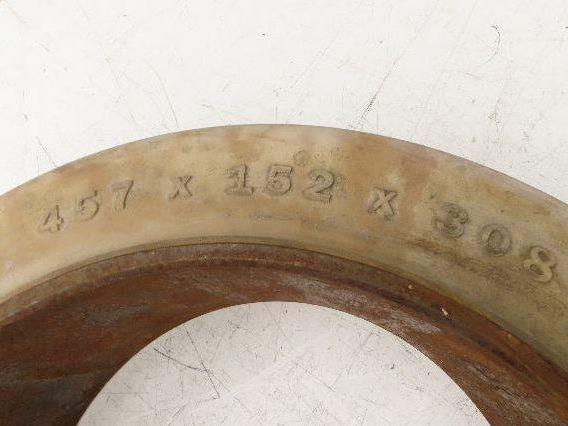 Monarch 18x6x12-1/8 Forklift Tire Smooth Solid Press-on White Non-Marking