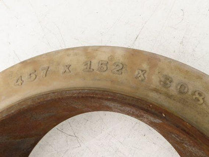 Monarch 18x6x12-1/8 Forklift Tire Smooth Solid Press-on White Non-Marking