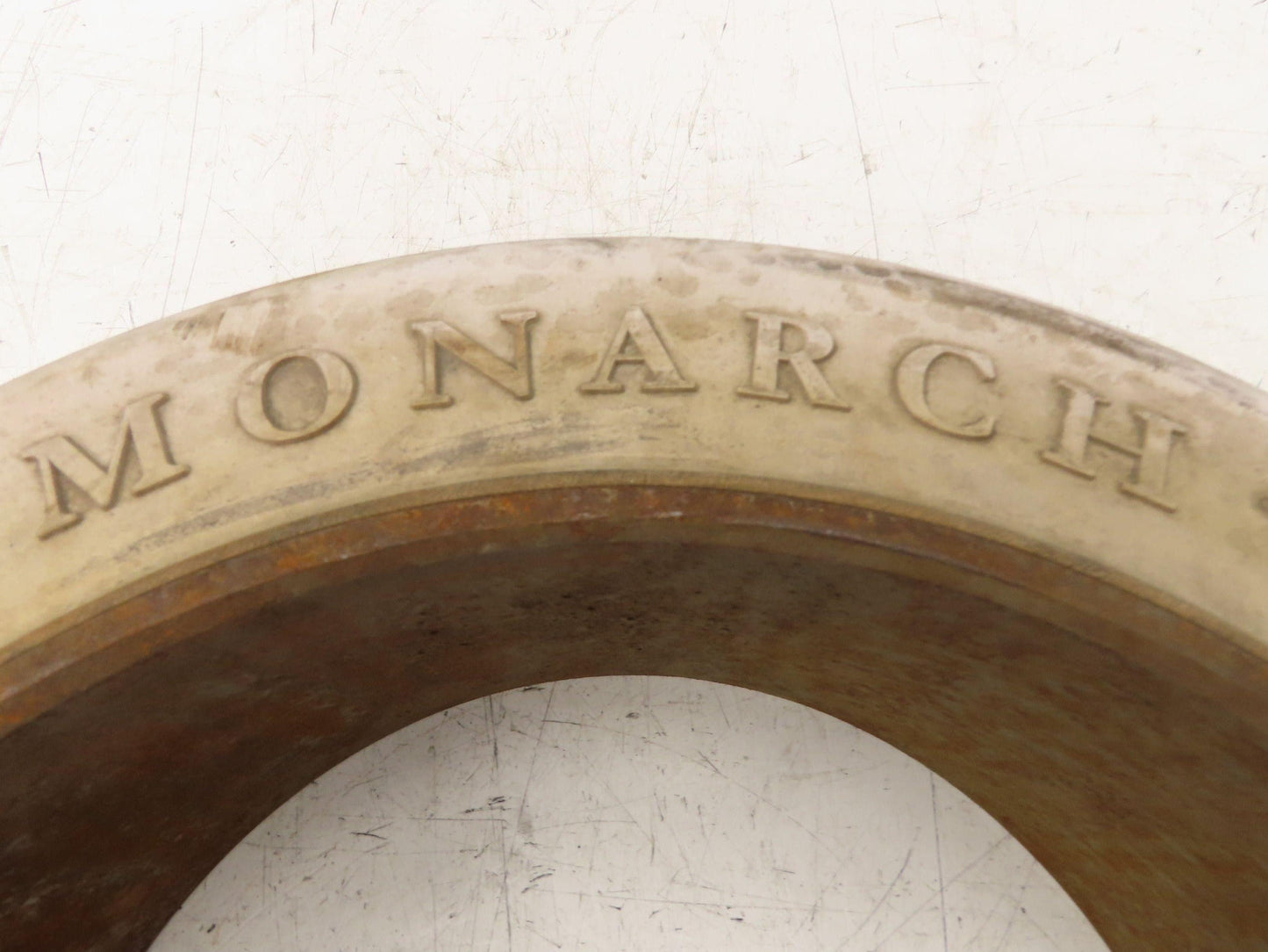 Monarch 18x6x12-1/8 Forklift Tire Smooth Solid Press-on White Non-Marking