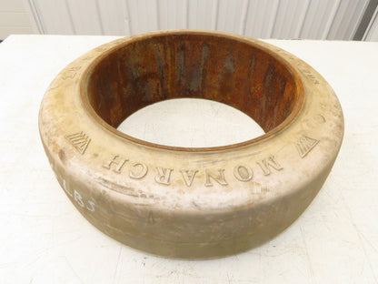 Monarch 18x6x12-1/8 Forklift Tire Smooth Solid Press-on White Non-Marking