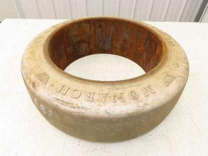 Monarch 18x6x12-1/8 Forklift Tire Smooth Solid Press-on White Non-Marking