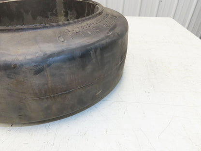 Super Solid 16x6x10.5 Forklift Tire Smooth Solid Press-on Black