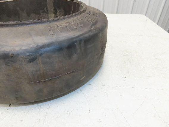 Super Solid 16x6x10.5 Forklift Tire Smooth Solid Press-on Black
