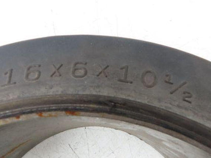 Super Solid 16x6x10.5 Forklift Tire Smooth Solid Press-on Black