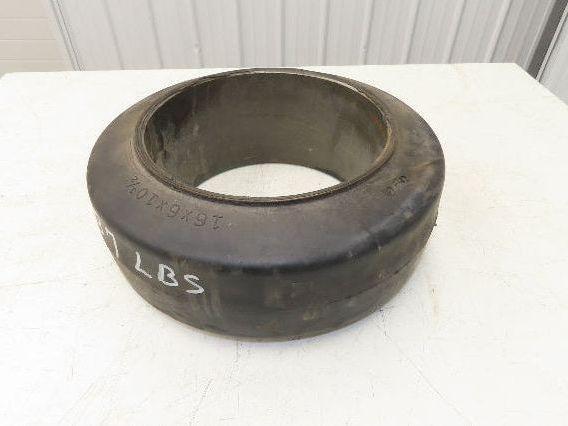 Super Solid 16x6x10.5 Forklift Tire Smooth Solid Press-on Black