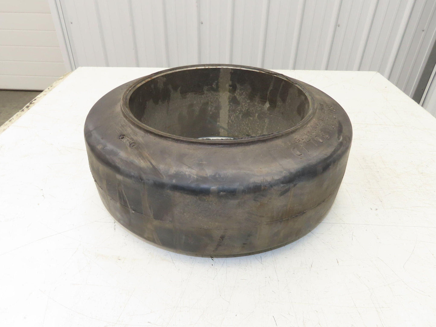 Super Solid 16x6x10.5 Forklift Tire Smooth Solid Press-on Black