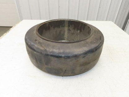 Super Solid 16x6x10.5 Forklift Tire Smooth Solid Press-on Black