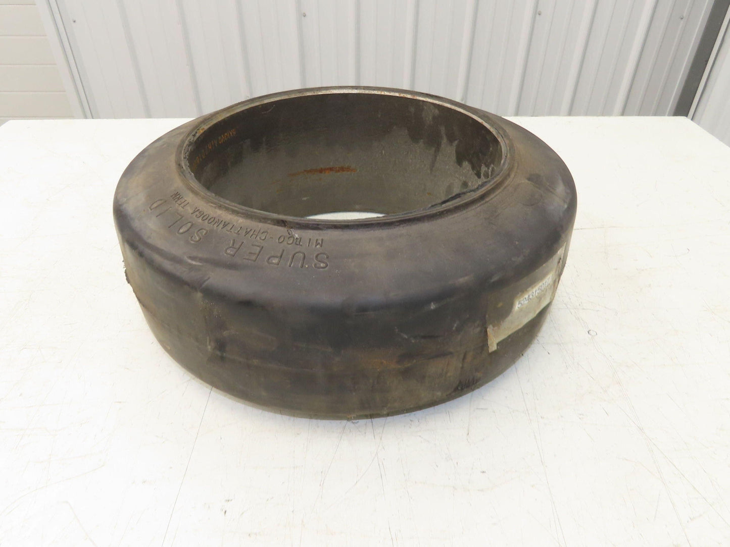 Super Solid 16x6x10.5 Forklift Tire Smooth Solid Press-on Black