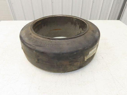 Super Solid 16x6x10.5 Forklift Tire Smooth Solid Press-on Black