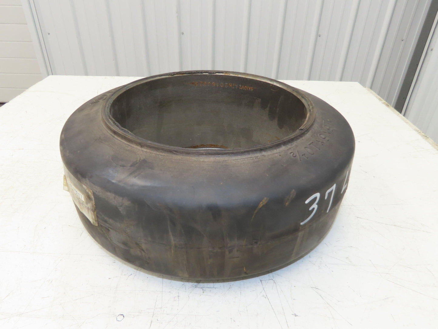 Super Solid 16x6x10.5 Forklift Tire Smooth Solid Press-on Black