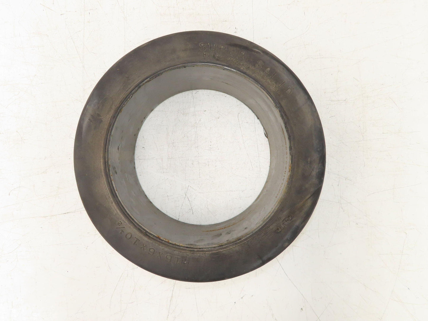 Super Solid 16x6x10.5 Forklift Tire Smooth Solid Press-on Black