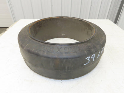 Super Solid 17x6x12-1/8 Forklift Tire Smooth Solid Press-on Black