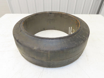 Super Solid 17x6x12-1/8 Forklift Tire Smooth Solid Press-on Black