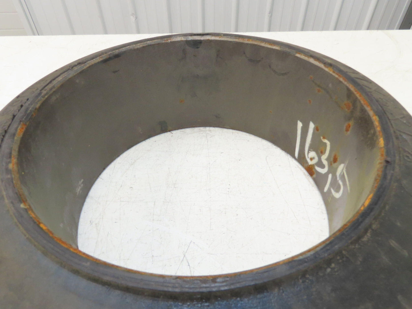 Super Solid 17x6x12-1/8 Forklift Tire Smooth Solid Press-on Black