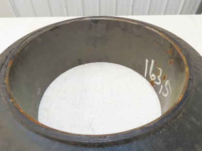 Super Solid 17x6x12-1/8 Forklift Tire Smooth Solid Press-on Black