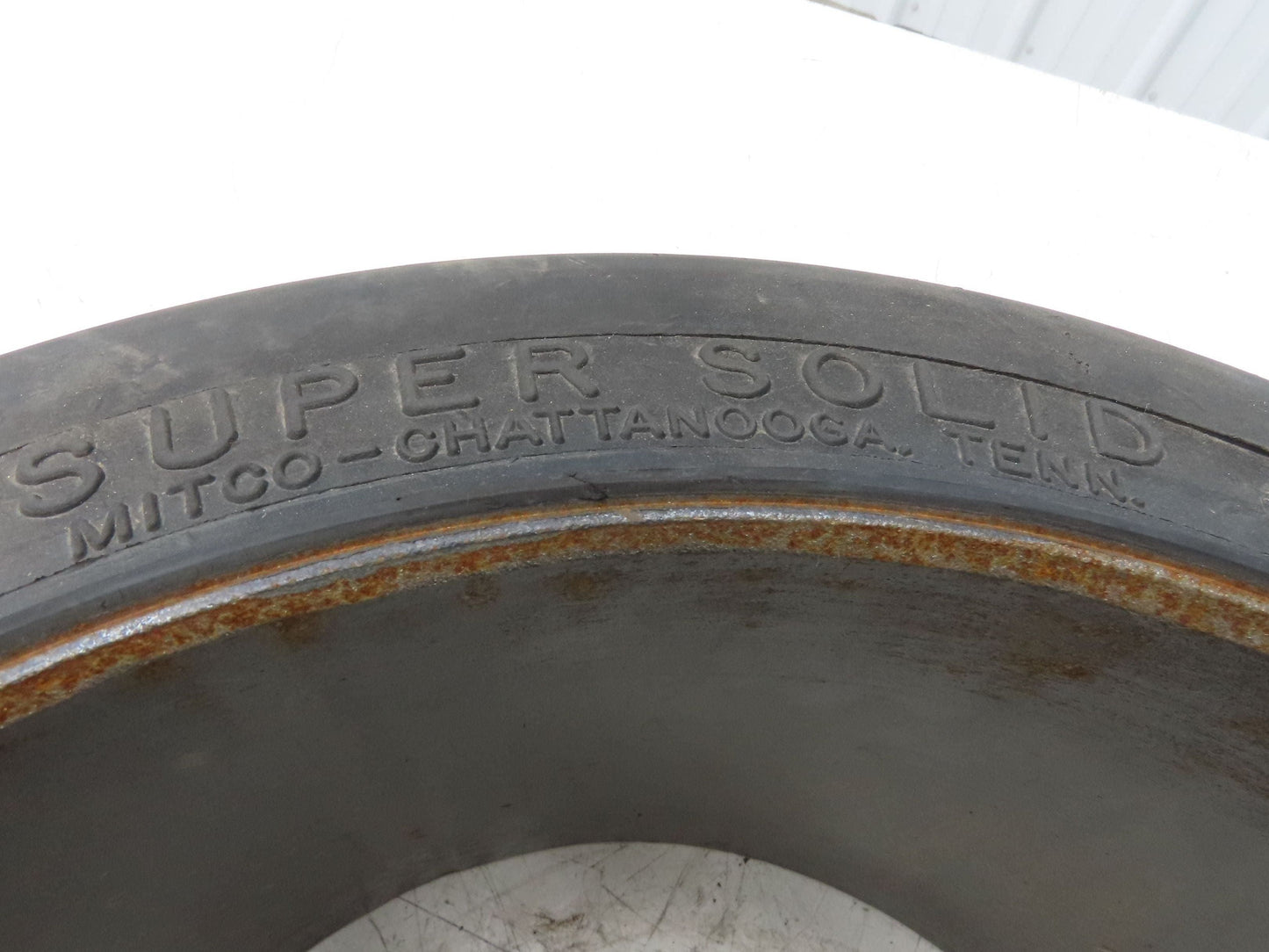 Super Solid 18x8x12-1/8 Forklift Tire Smooth Solid Press-on Black