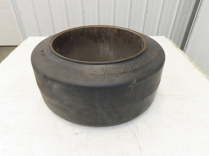 Super Solid 18x8x12-1/8 Forklift Tire Smooth Solid Press-on Black