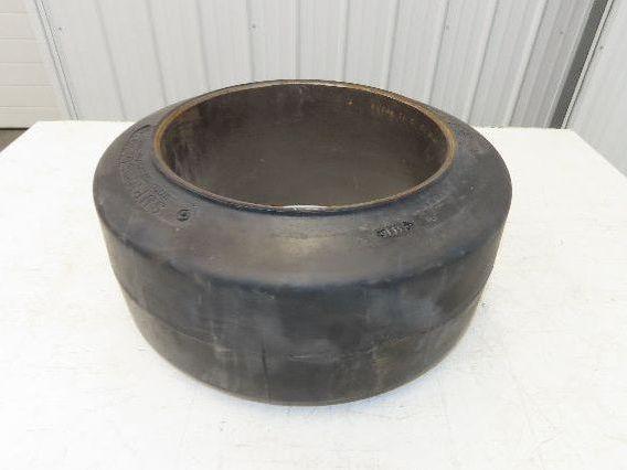 Super Solid 18x8x12-1/8 Forklift Tire Smooth Solid Press-on Black