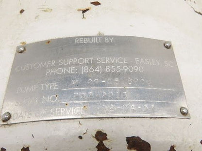 Ahlstrom AM20.15 Chemical Mixer 5"x 8" Flanged 5-Vane Impeller