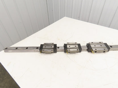 THK SRN 45 Linear Bearing 3-Block LM Guide Rail 45mm x 2355mm 92.6"L