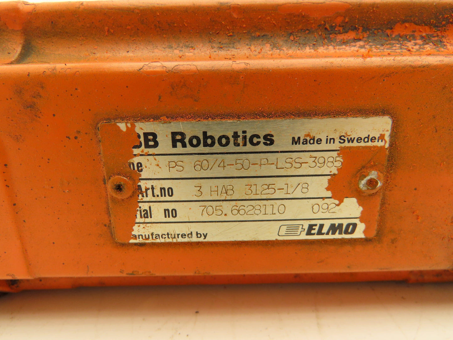 ABB Robotics PS 60/4-50-P-LSS-3985 3HAB 3125-1/8 Servo Motor