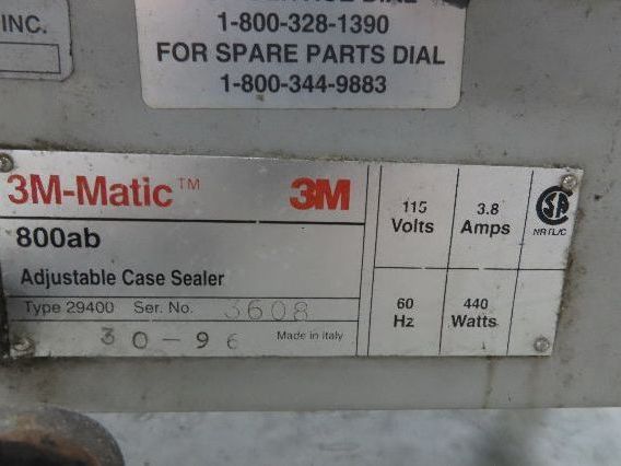 3M-Matic 800 Carton Sealer Adjustable Case Sealing System 115V Bottom Box Taper