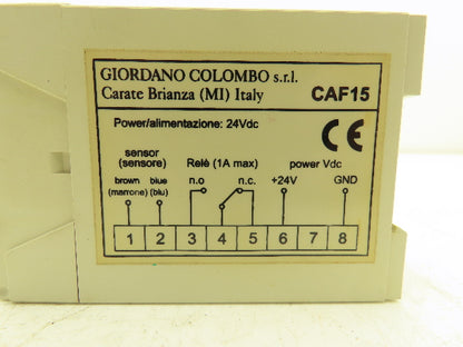 Giordano Colombo CAF15 Electro-Spindle Monitor Relay 24vDC In
