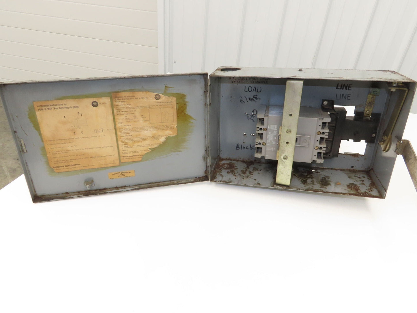 Westinghouse Busway Disconnect Switch Bus Plug 25A 600VAC 3PH 3W