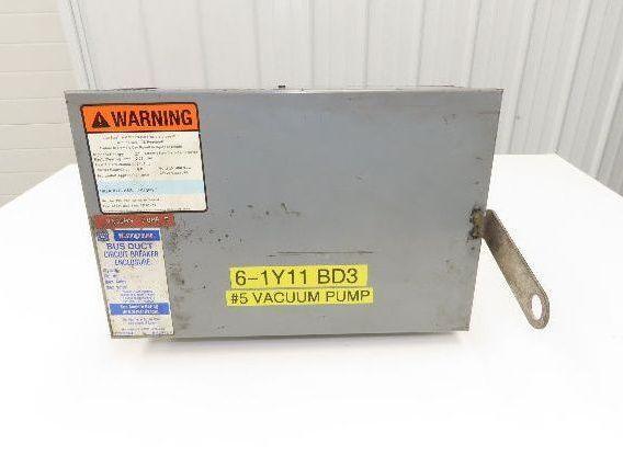 Westinghouse Busway Disconnect Switch Bus Plug 25A 600VAC 3PH 3W