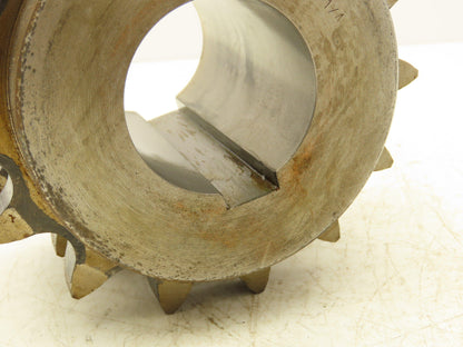 #100 Roller Chain 15-Tooth Triple Sprocket 3-Strand 1-1/4" Pitch 60mm Bore