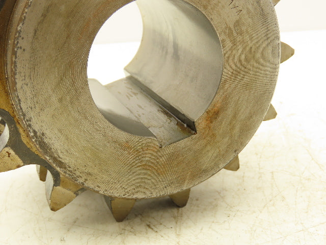 #100 Roller Chain 15-Tooth Triple Sprocket 3-Strand 1-1/4" Pitch 60mm Bore