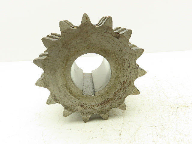 #100 Roller Chain 15-Tooth Triple Sprocket 3-Strand 1-1/4" Pitch 60mm Bore