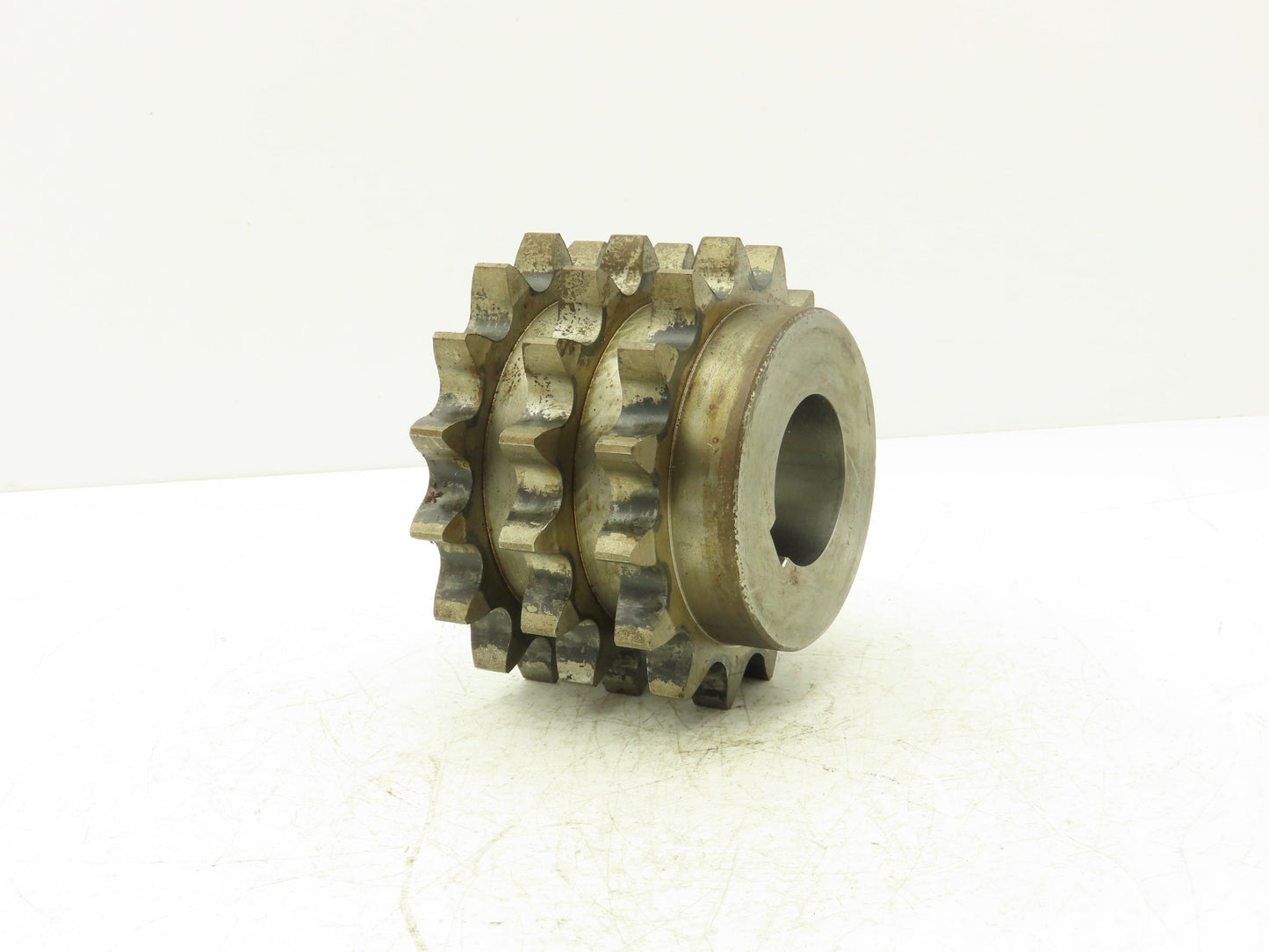 #100 Roller Chain 15-Tooth Triple Sprocket 3-Strand 1-1/4" Pitch 60mm Bore