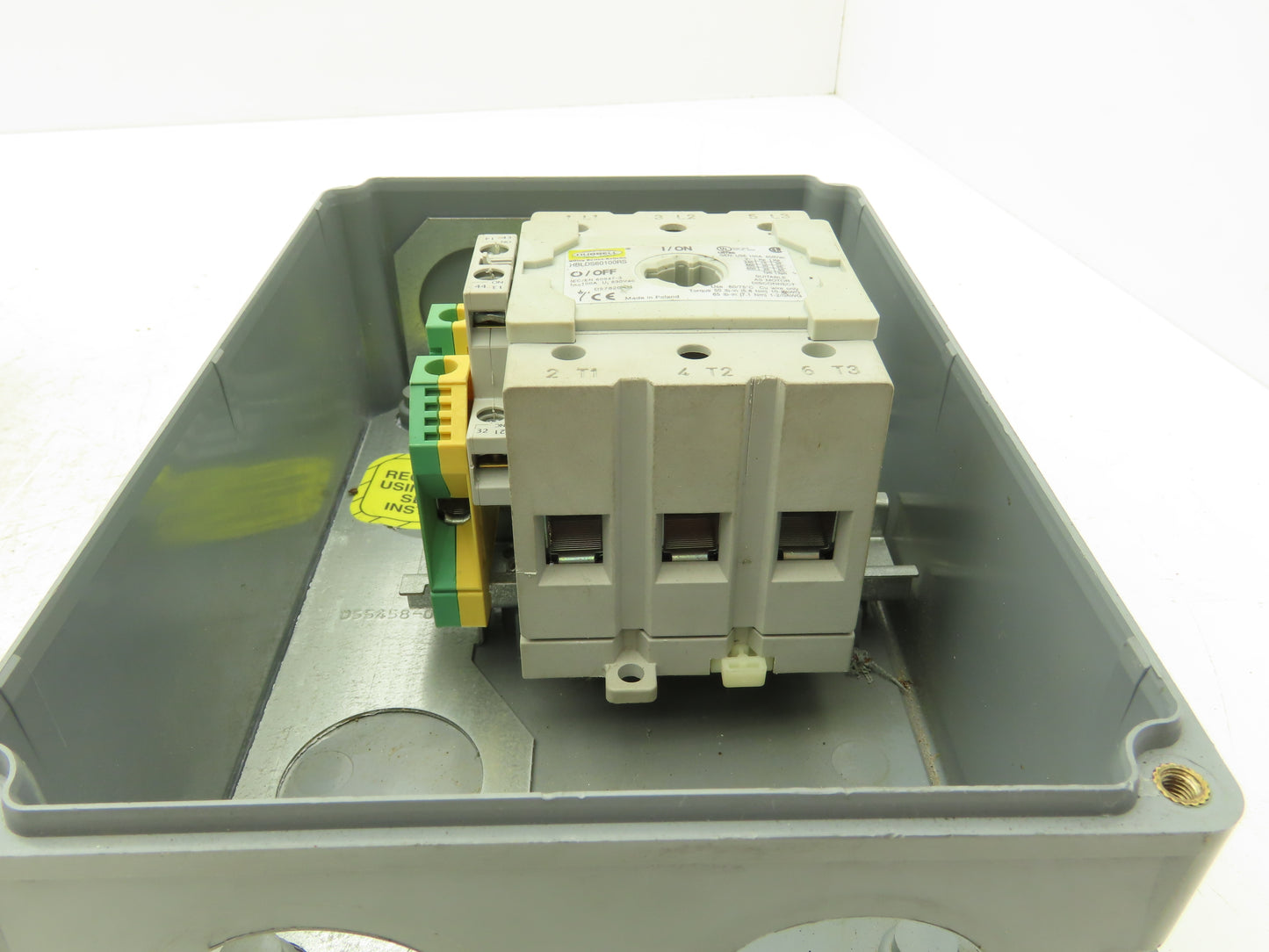 Hubbell IP69k Rotary Disconnect 600V 50Hp 100A Enclosed