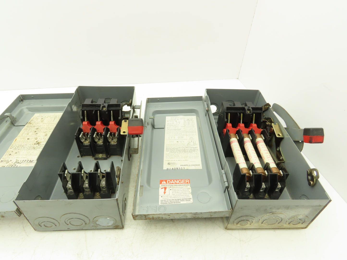 Square D H361 Safety Disconnect Switch Fusible 30A 3PH Series E1 Lot of 2